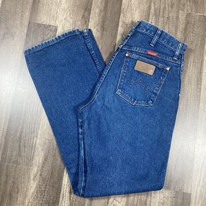 VTG Wrangler Jeans Womens 29x32 14MWZG Cowboy Cut Denim Blue High Rise Western